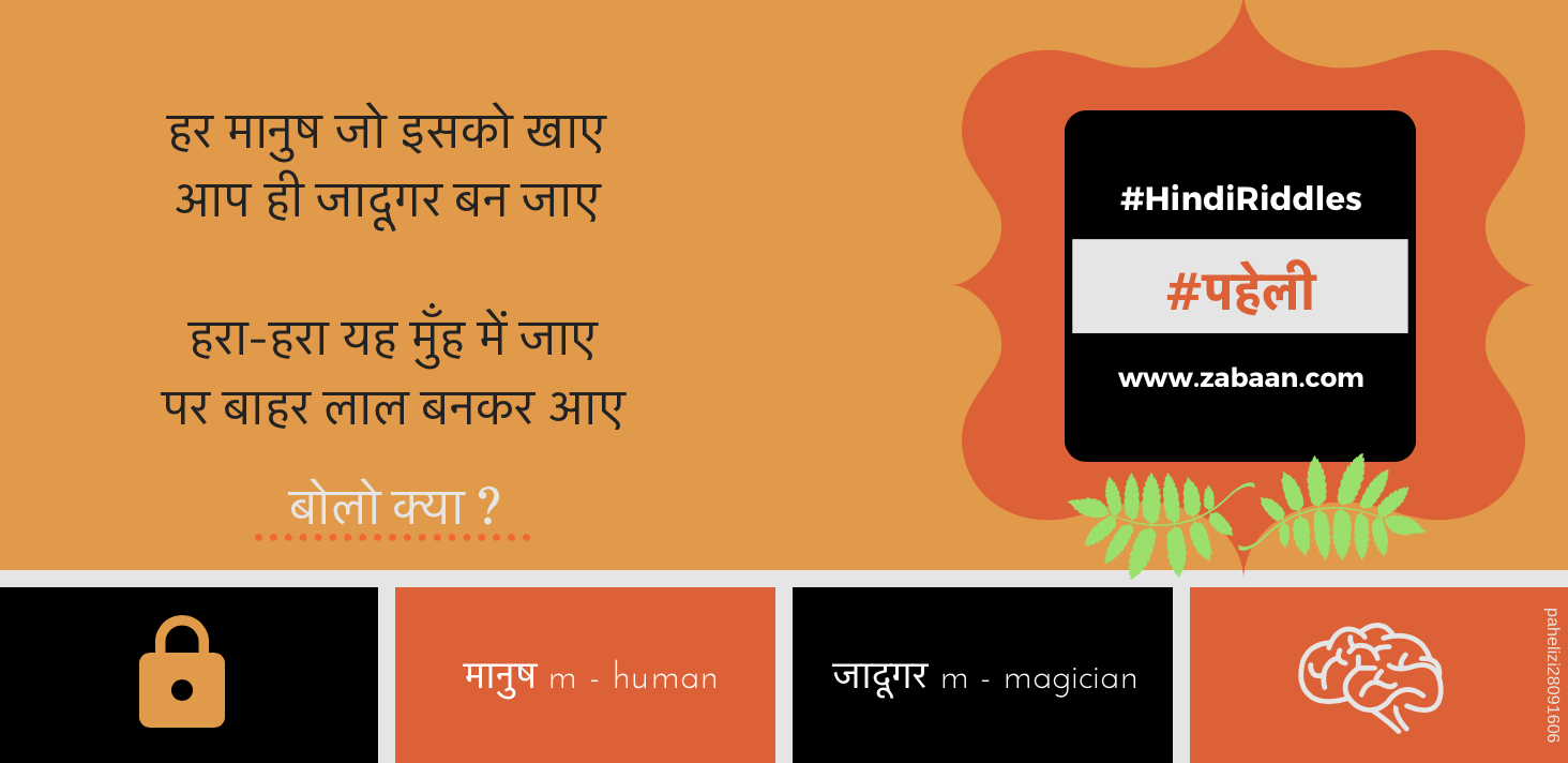 Zabaan language infographic: Khusro’s Riddles – III