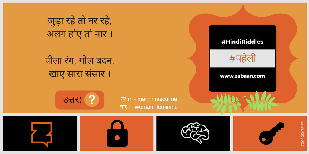 Zabaan language infographic: Khusro’s Riddles – IV