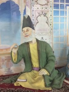 Ghalib depicted in the Diorama at Ghalib Institute