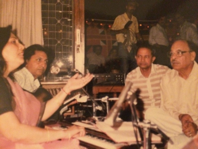 Mr K K Luthra at a ghazal recital at his residence